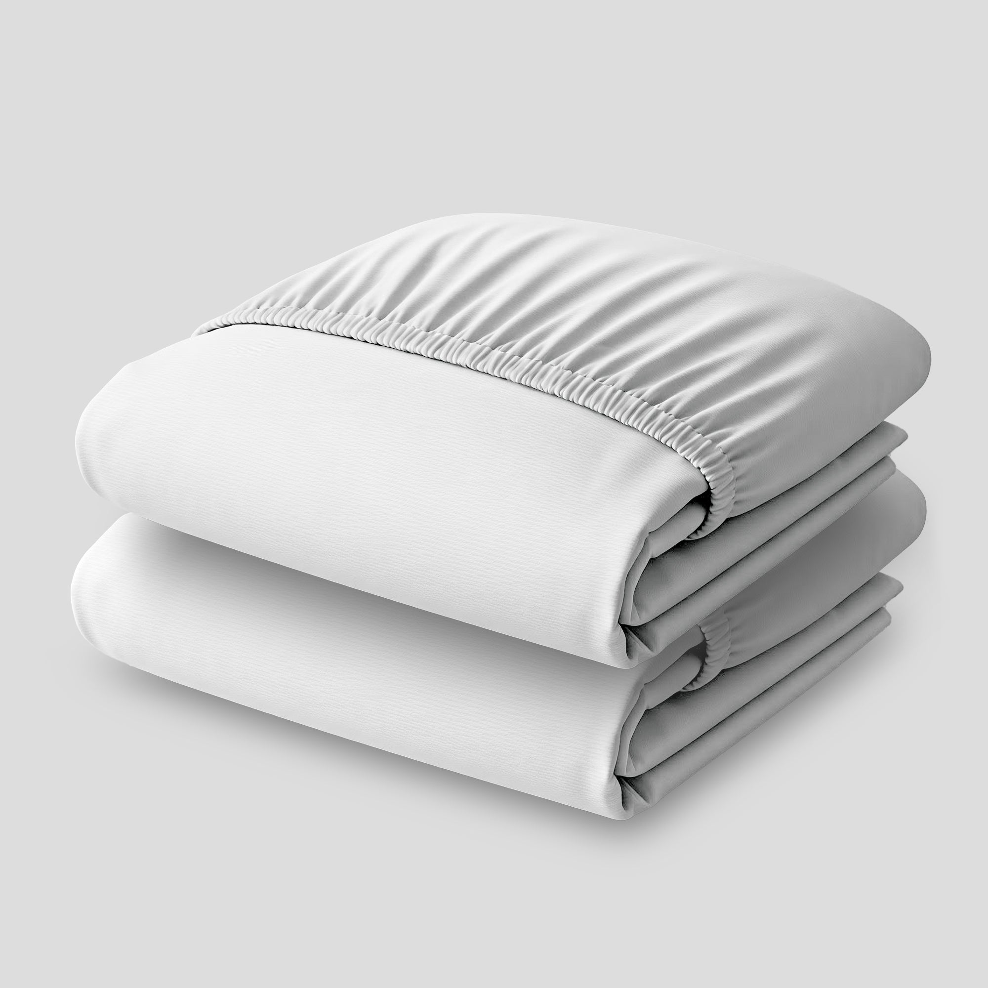 White Airo Crisp Fitted Sheet Pair with Mobile Pocket