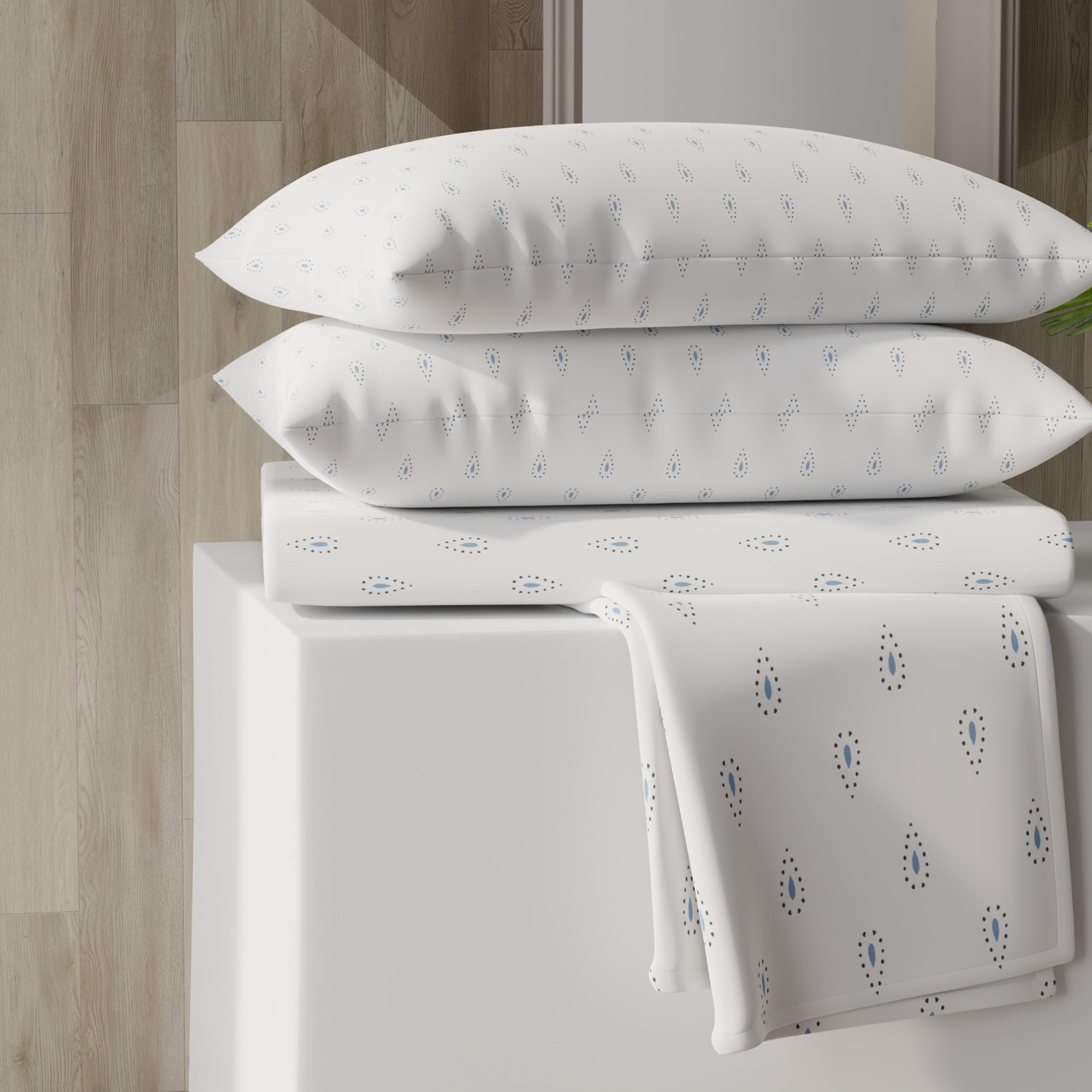Dotted Tear Drop Lush Soft Sheet Set