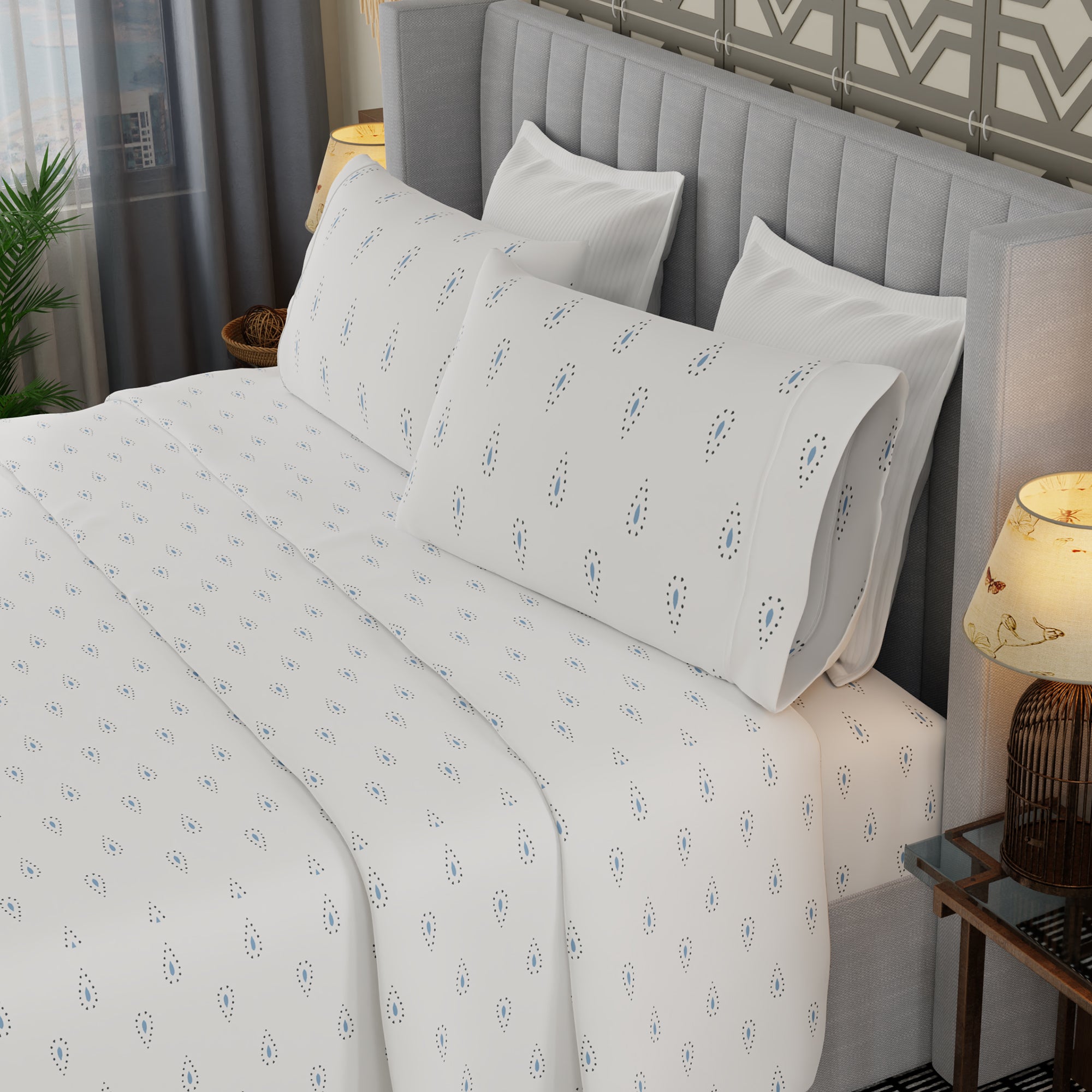 Dotted Tear Drop Lush Soft Sheet Set