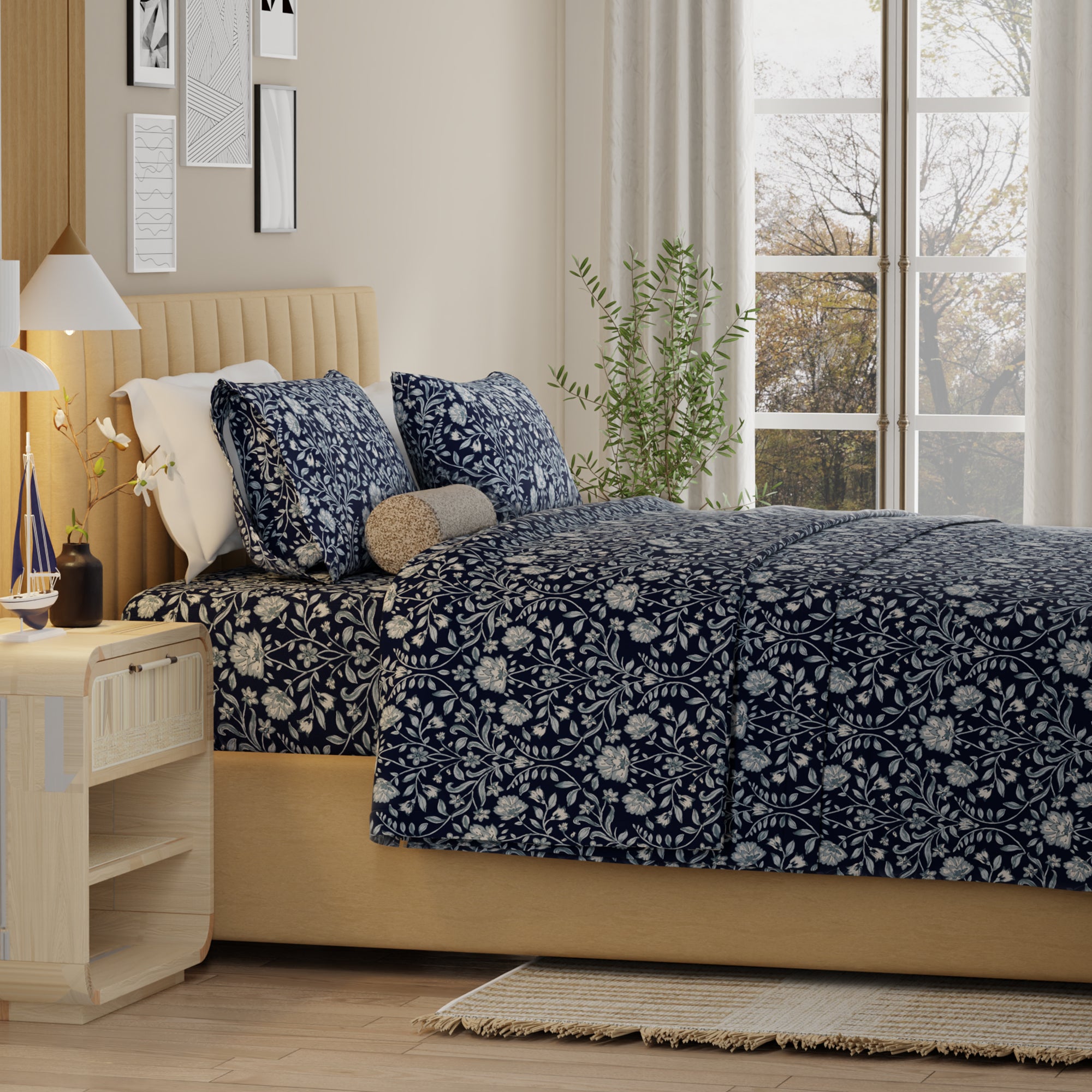 Adorn Floral Airo Crisp Sheet Set
