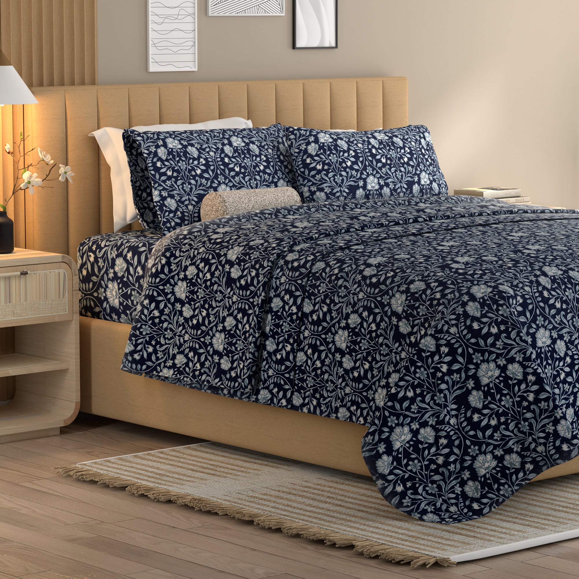 Adorn Floral Airo Crisp Sheet Set