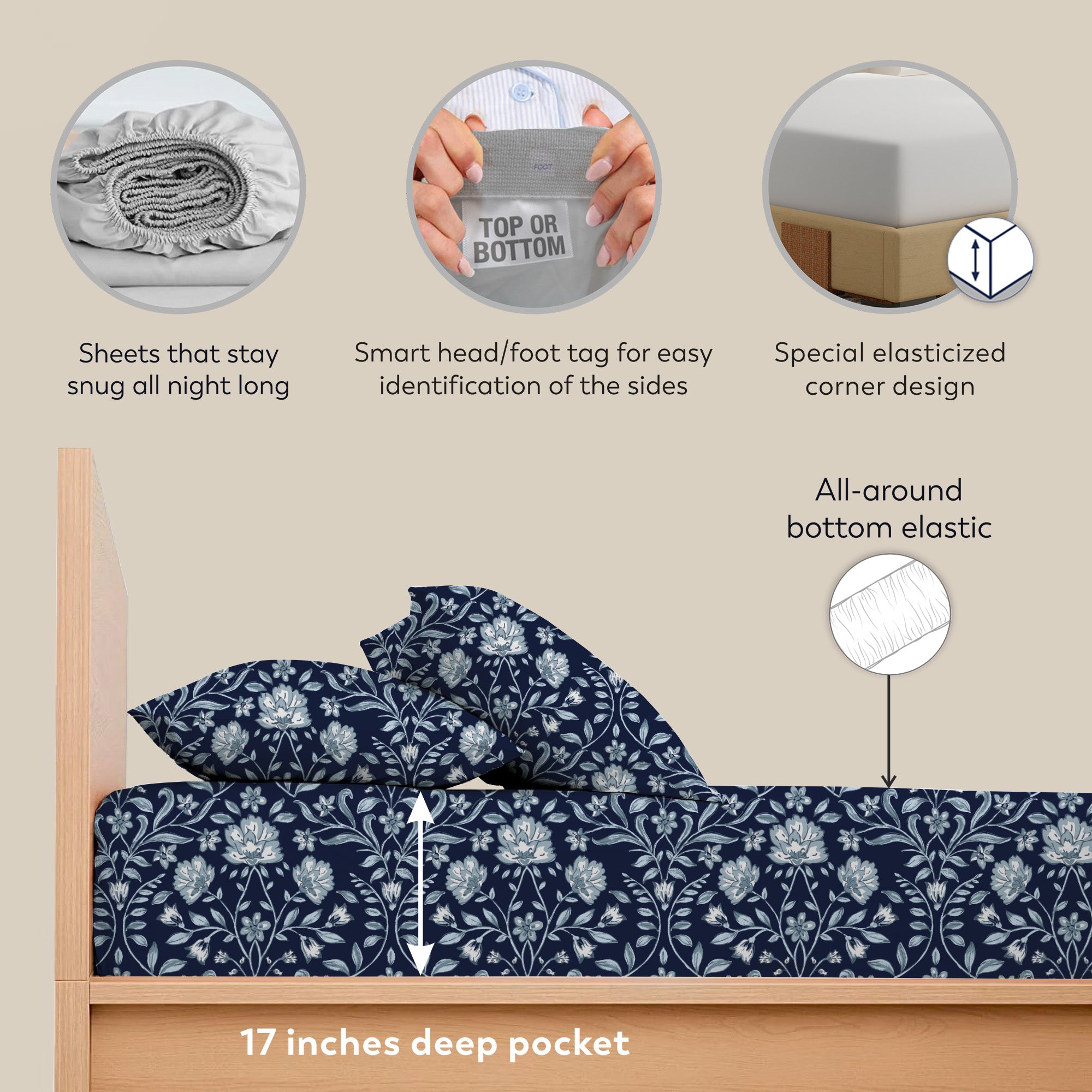 Adorn Floral Airo Crisp Sheet Set