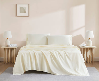 Ivory Airo Crisp Fitted Sheet