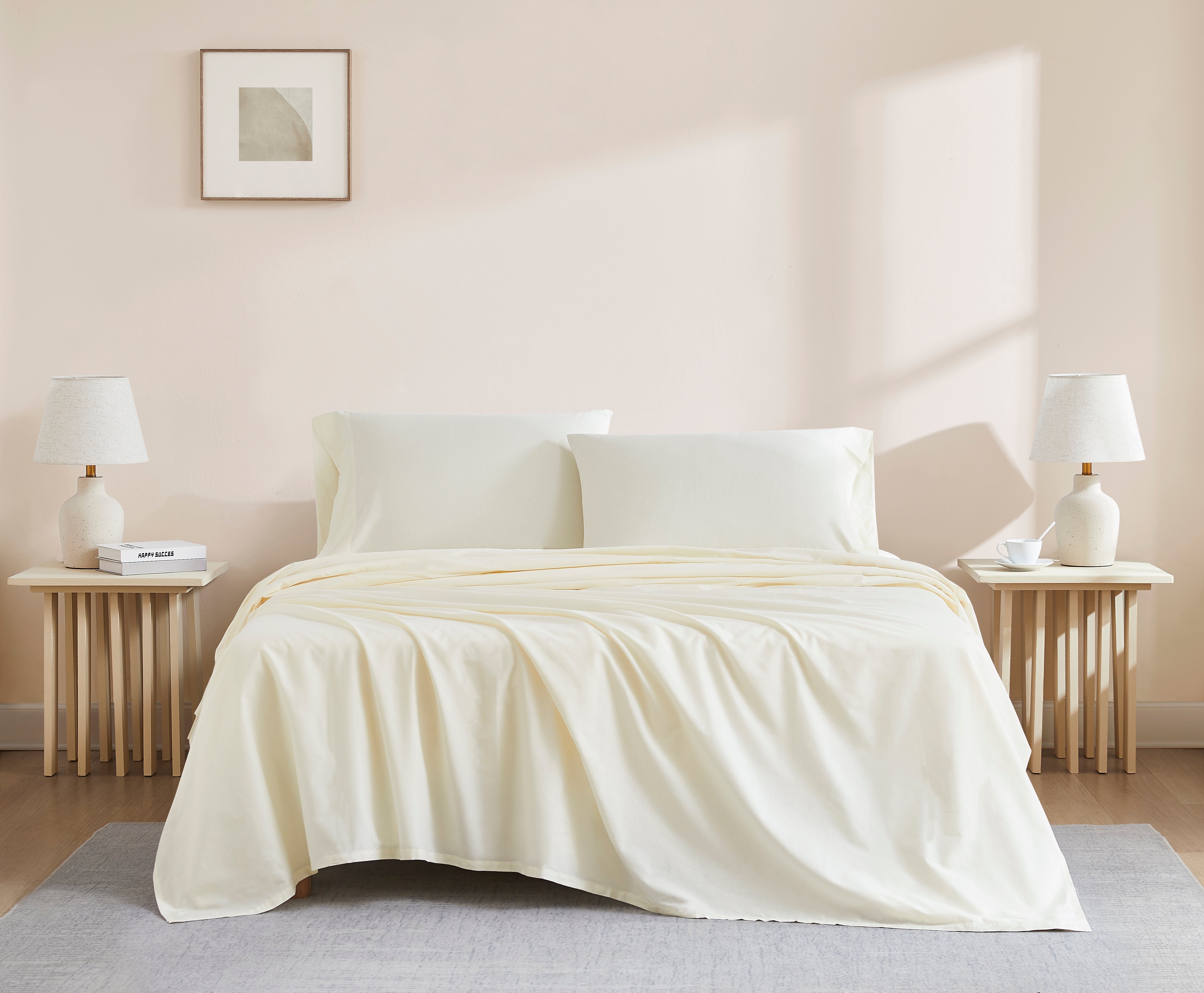 Ivory Airo Crisp Fitted Sheet