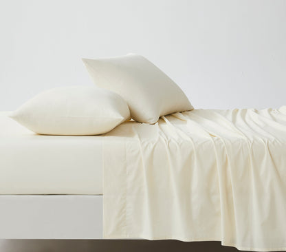 Ivory Airo Crisp Fitted Sheet