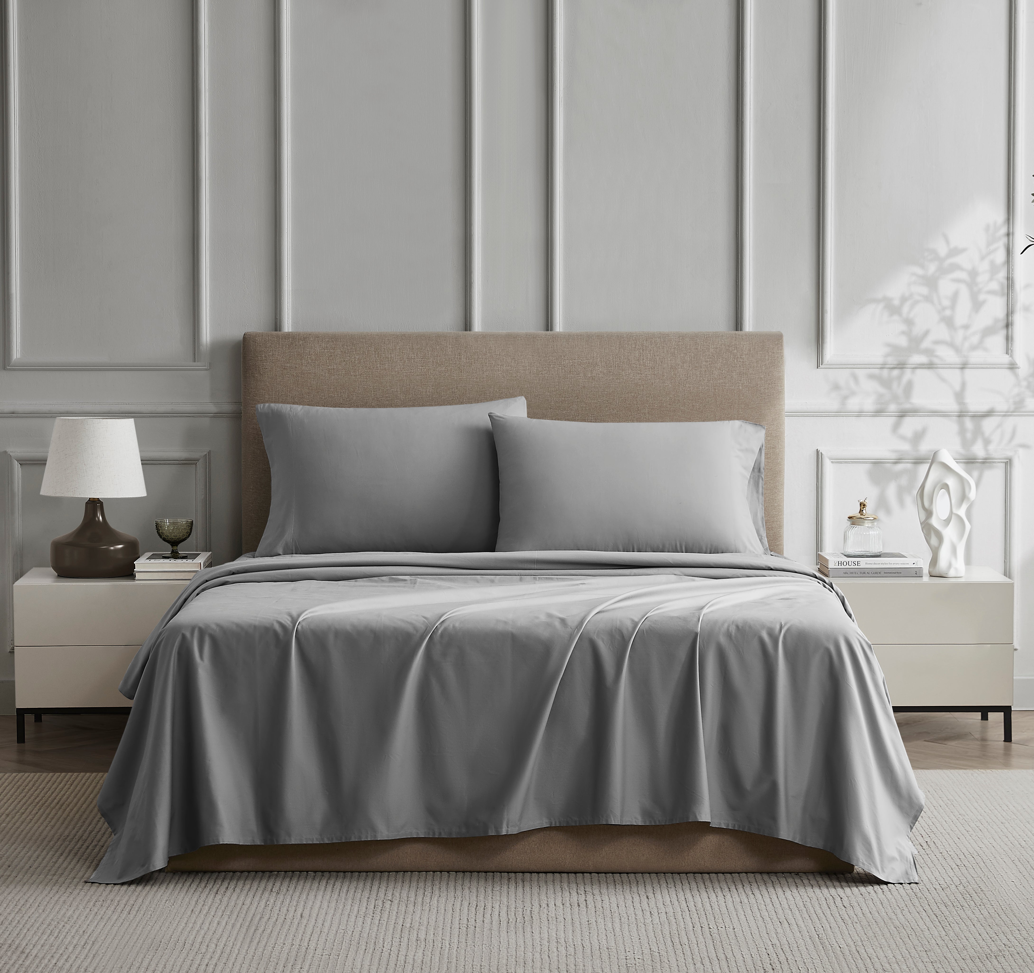 Dark Gray Airo Crisp Fitted Sheet