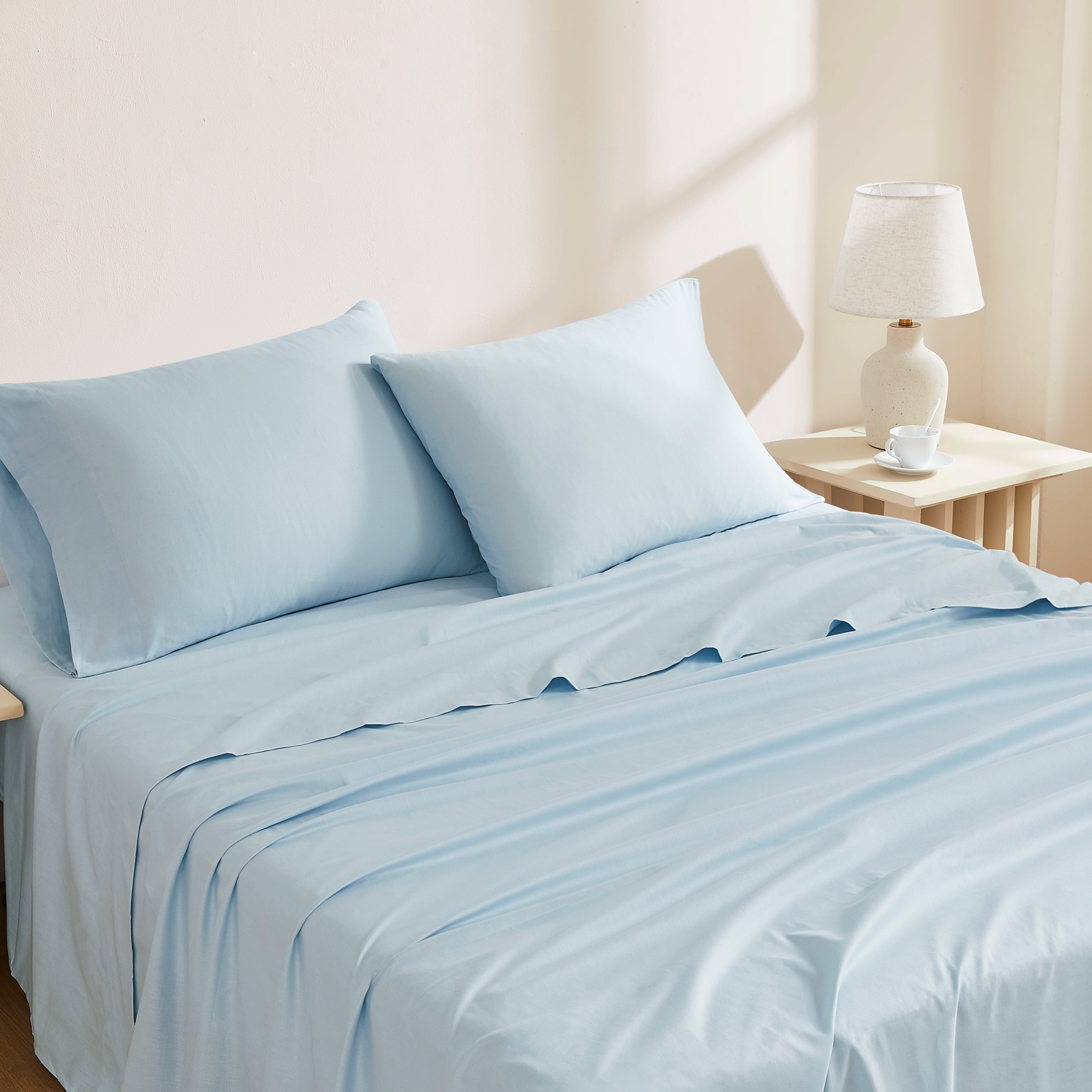 Blue Airo Crisp Fitted Sheet