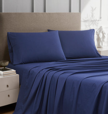 Navy Airo Crisp Sheet Set