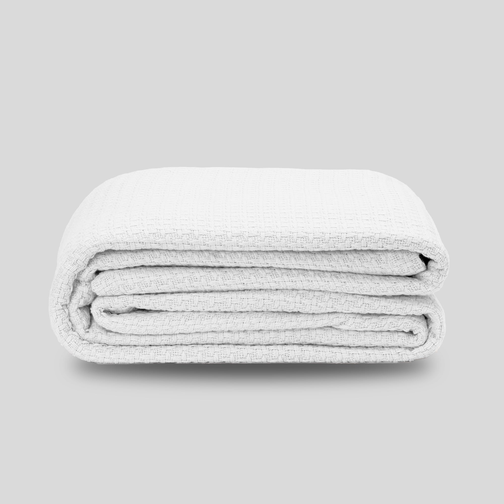 White Plush Waffle Blanket