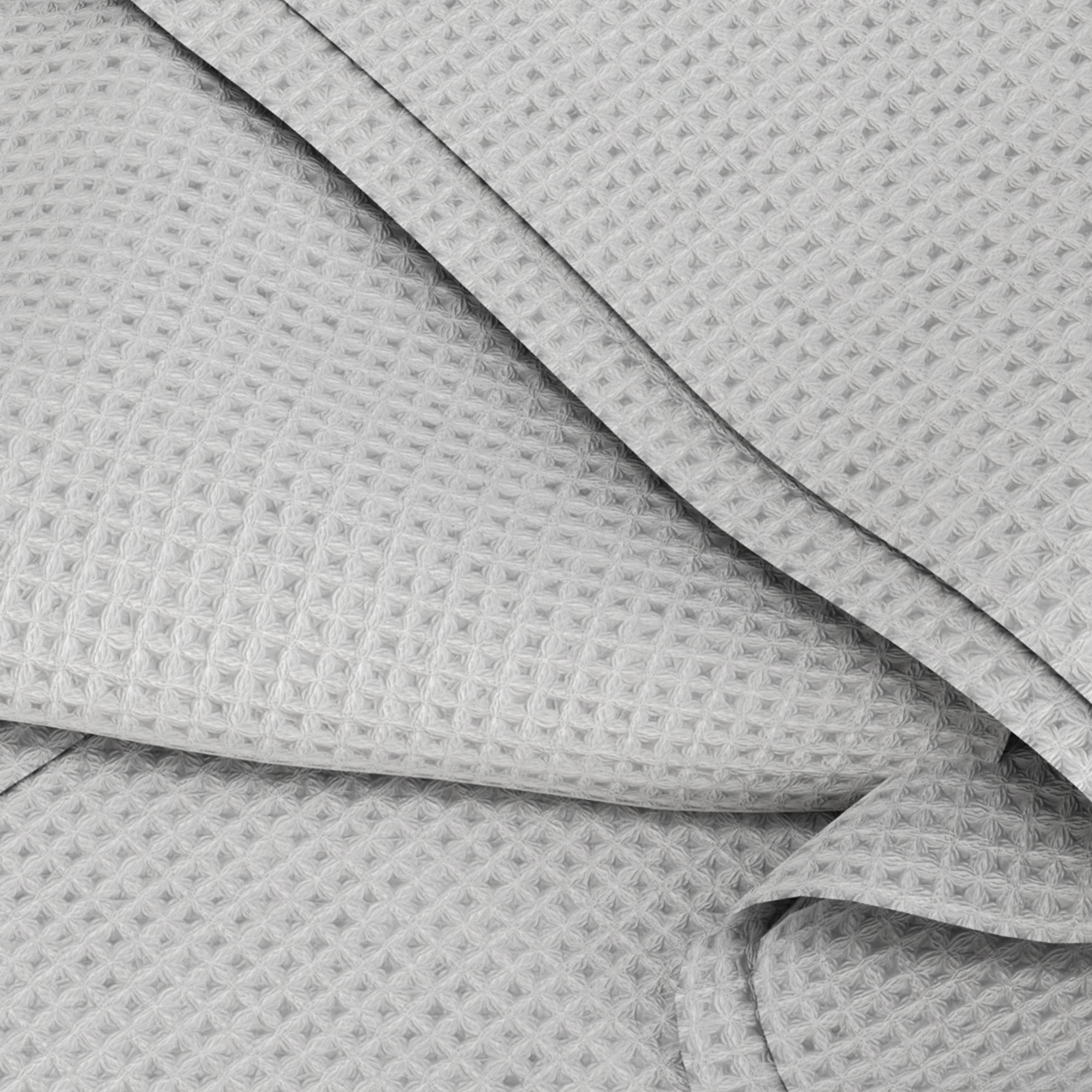 White Plush Waffle Blanket