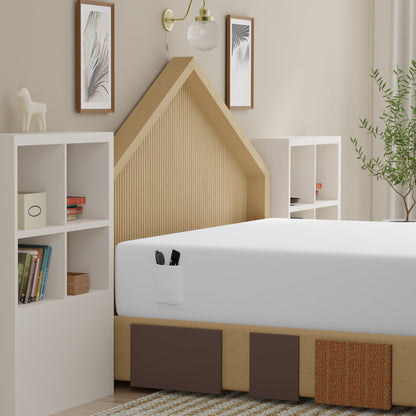 White Airo Crisp Fitted Sheet Pair with Mobile Pocket