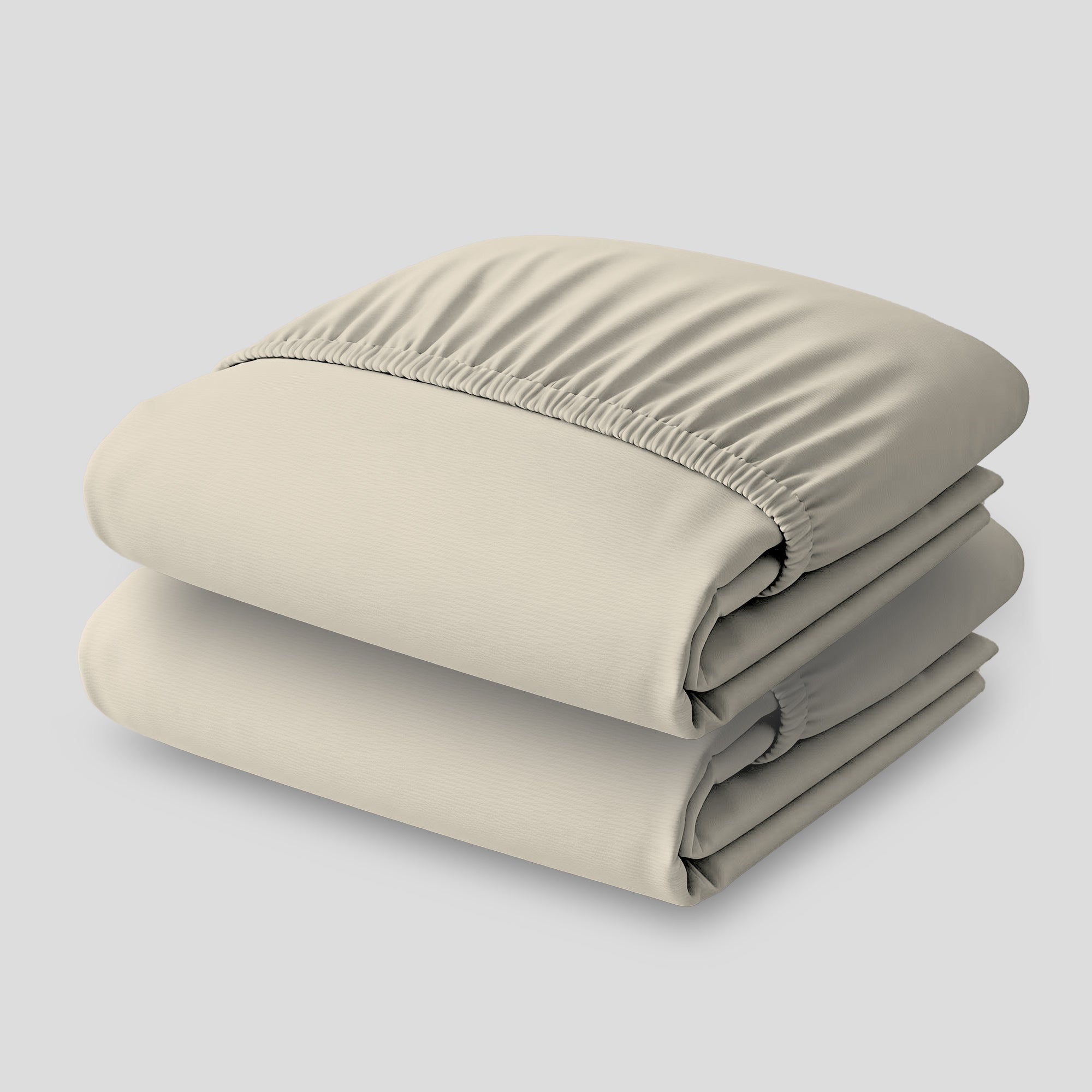 Ivory Airo Crisp Fitted Sheet Pair with Mobile Pocket