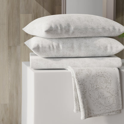 Gray Paisely Lush Soft Sheet Set