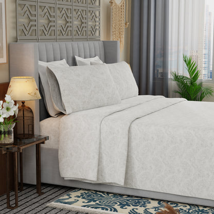 Gray Paisely Lush Soft Sheet Set