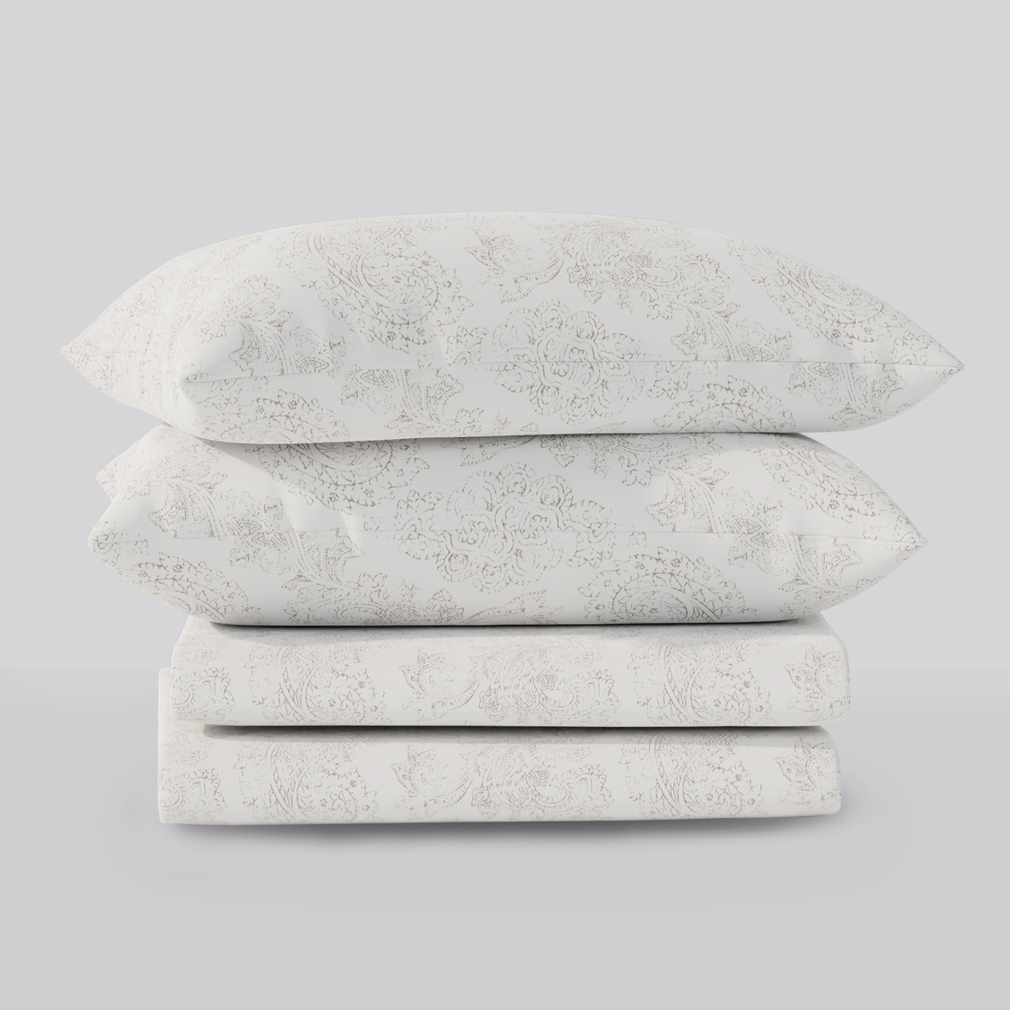 Gray Paisely Lush Soft Sheet Set