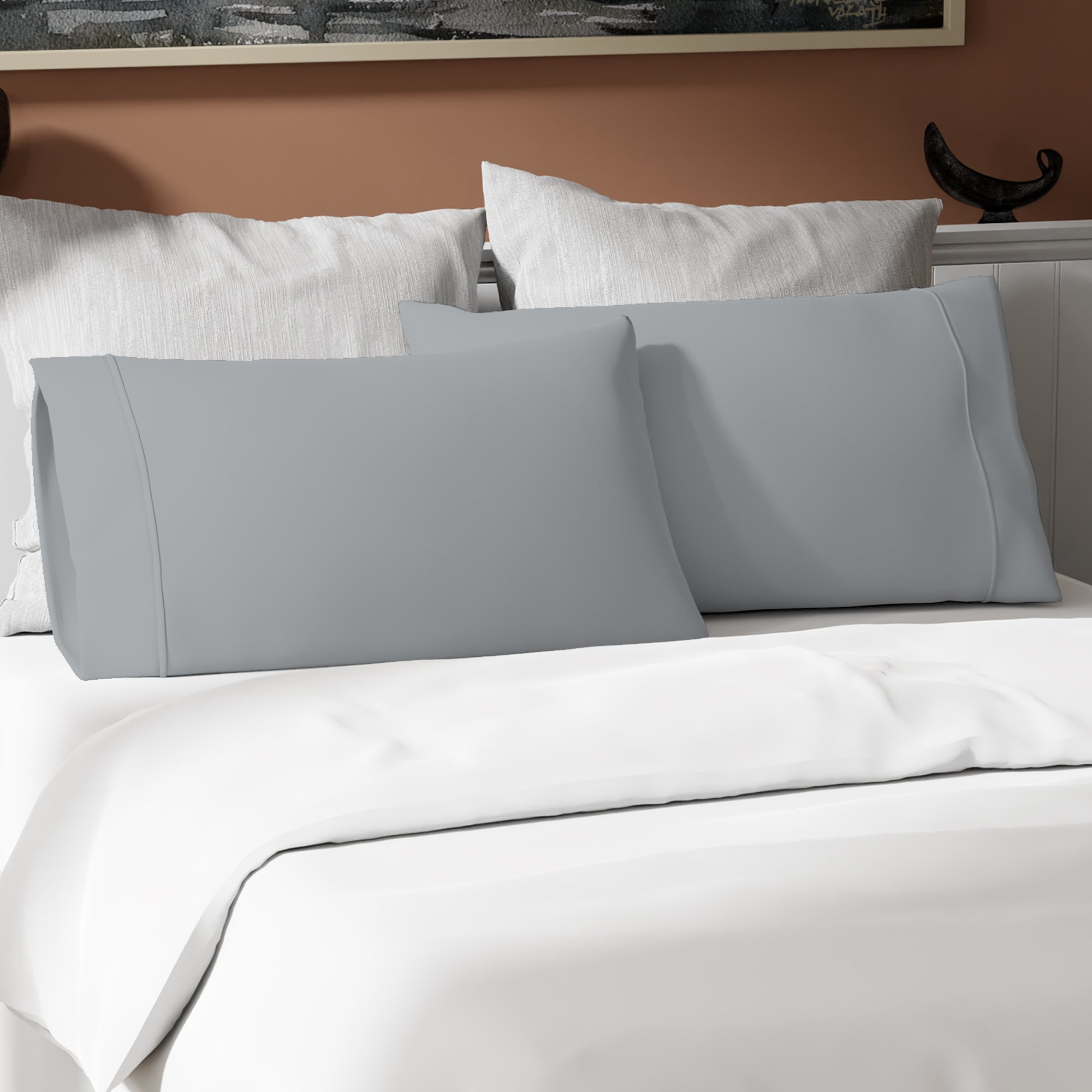 Light Gray Airo Crisp Pillowcases