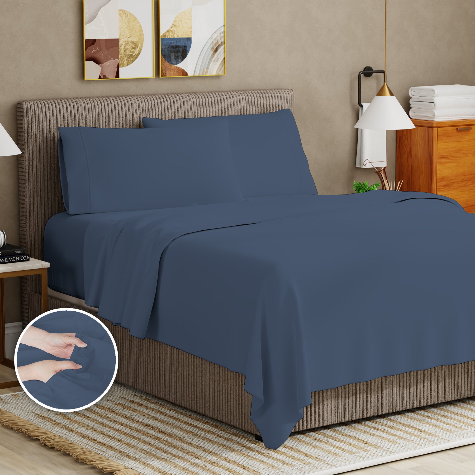 Navy Solace Sheet Set