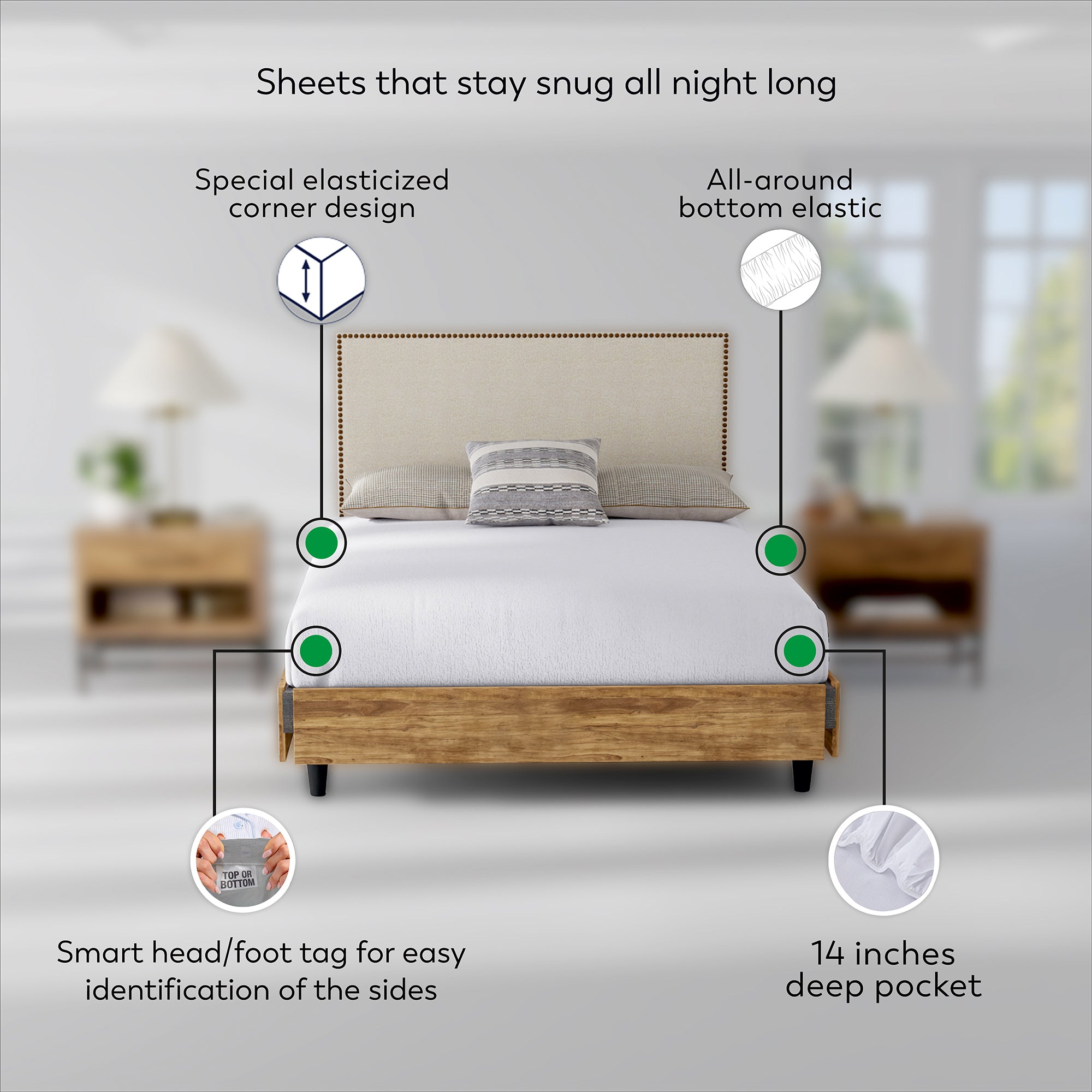 Ivory Airo Crisp Fitted Sheet