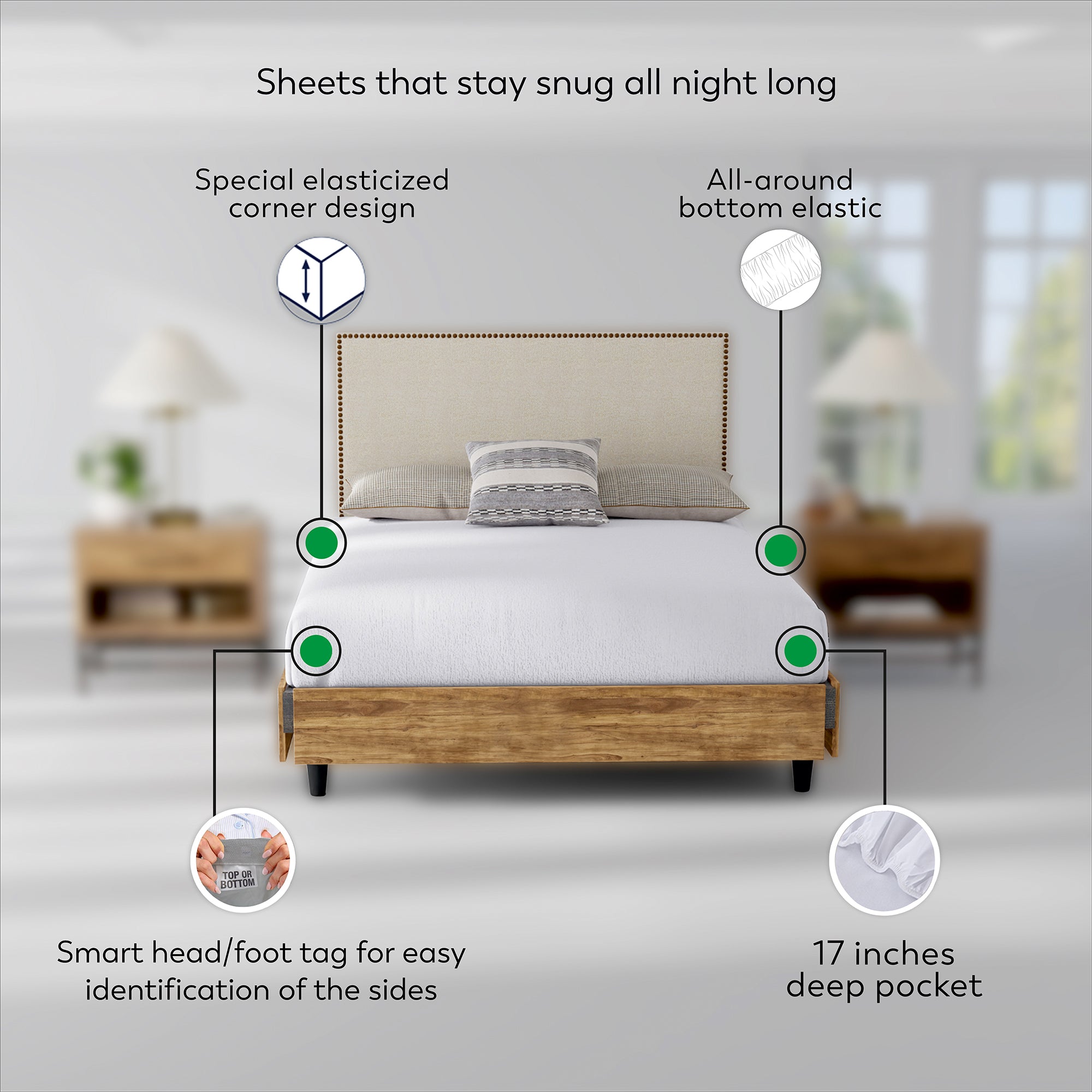 White Airo Crisp Fitted Sheet