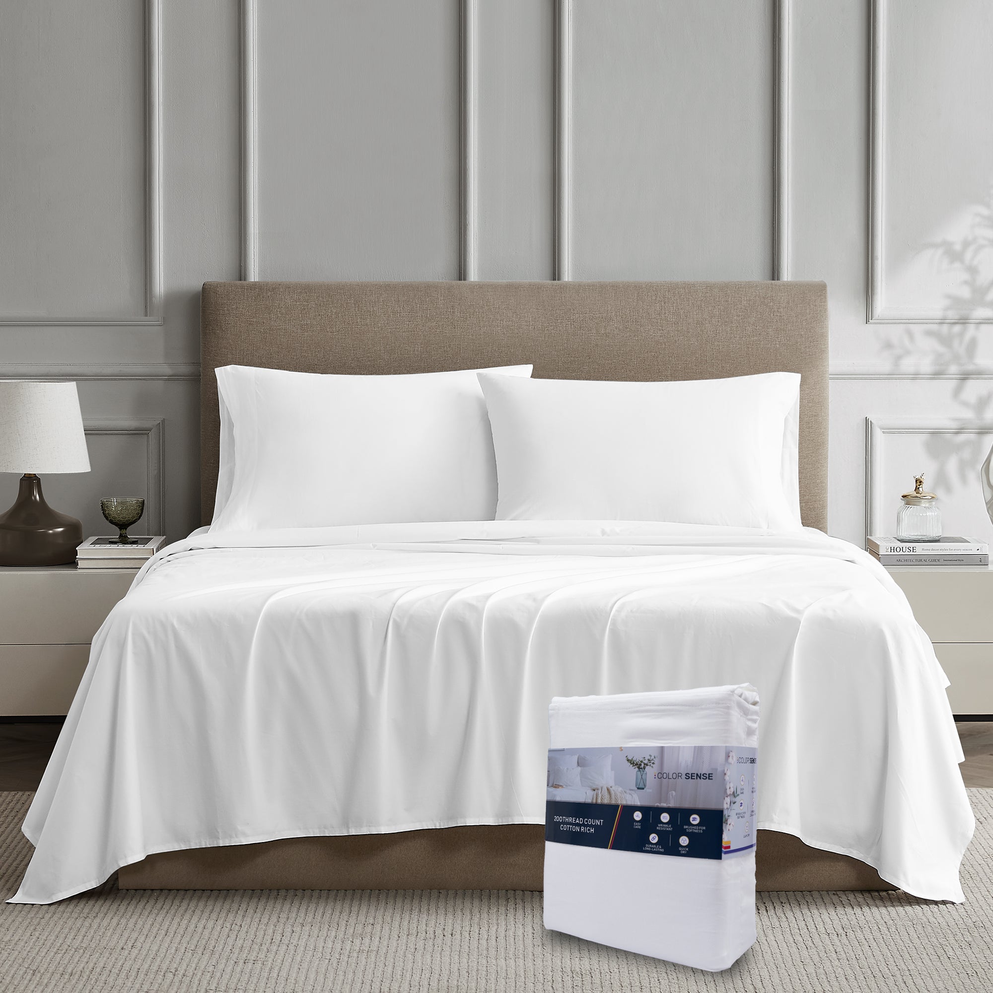 White Airo Crisp Sheet Set